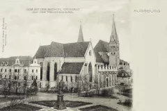 Augsburg_Dom_mit_dem_Ordinariat_und_dem_Friedensdenkmal_1910_800