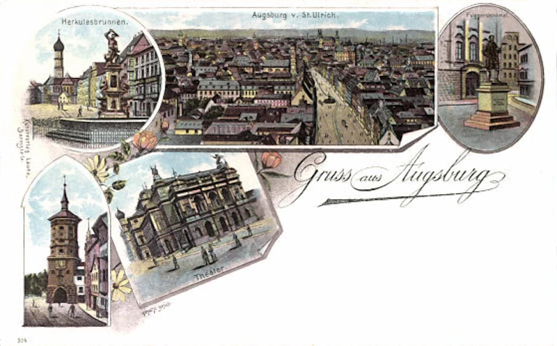 Gruss_aus_Augsburg_Mehrbildkarte_Ansicht_von_St_Ulrich_um_1900_800