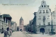 Augsburg_Jakober_Strasse_und_Jakober_Tor_um_1910_800