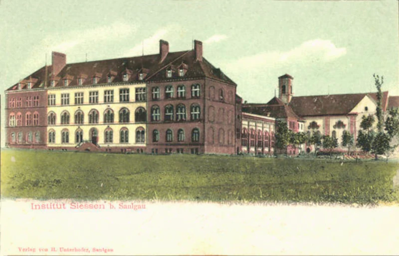 Bad Saulgau, Hauptgebaeude des Institut Siessen um 1900