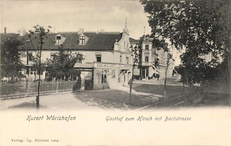 Woerishofen_Gasthaus_zum_Hirsch_in_der_Bachstrasse_um_1900_800