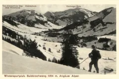 Wintersportplatz Balderschwang mit Blaicherhorn und Riedberger Horn um 1910