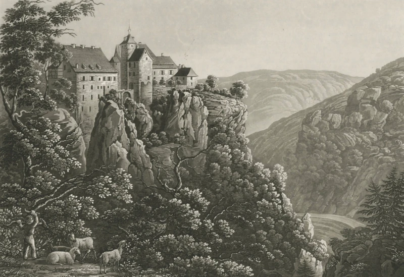 Schloss_Werenwag_Aquatinta_um_1835_J_Sperli_Sc_800