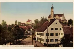 Biberbach_in_Schwaben_Strassenpartie_und_Wallfahrtskirche_1913_800