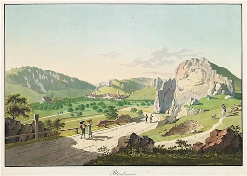 xBlaubeuren_Carl_Friedrich_Doerr_farbige_Aquatinta_vor_1842_800