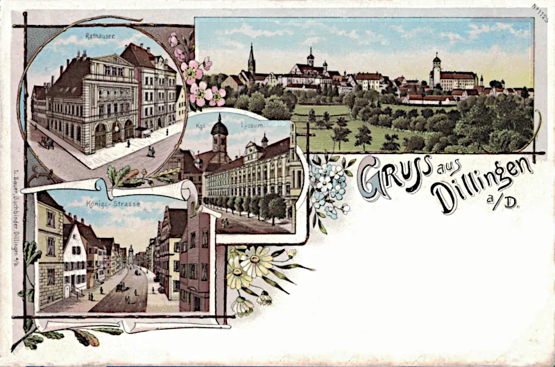 Gruss aus Dillingen 1899