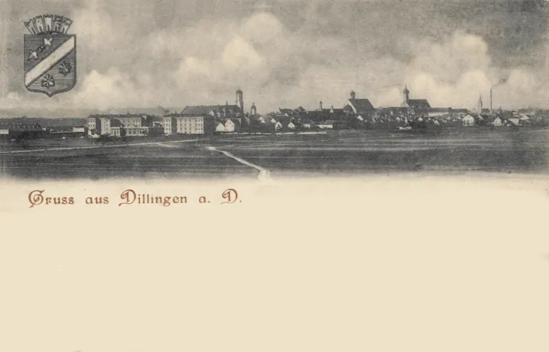 Gruss aus Dillingen, Panorama 1901