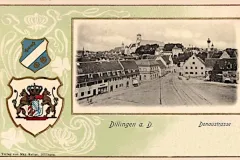 Dillingen Donaustraße mit Wappen 1903