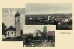 Durach Bodelsberg, Gesamtansicht, Kirche, Gehöft, 1915