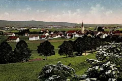 Durach im Oberallgäu, Landschaftsansicht mit Kirche, 1912
