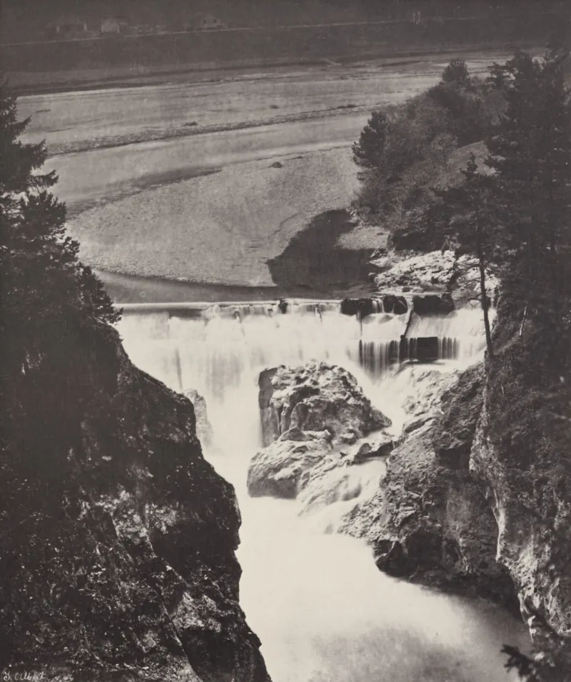 Der St.-Mang-Fall, Foto von Joseph Albert 1857