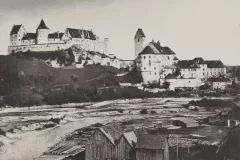 Hohes Schloss und Klosterkirche St.Mang, Fotografie von Joseph Albert, 1857