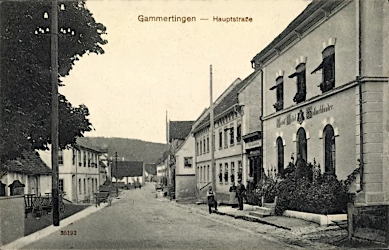 Gammertingen Hauptstrasse mit Hofbuchbinder 1913