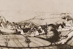 Gammertingen um 1840, Lithographie von G. Endris