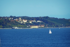 Blick von Mainau nach Meersburg