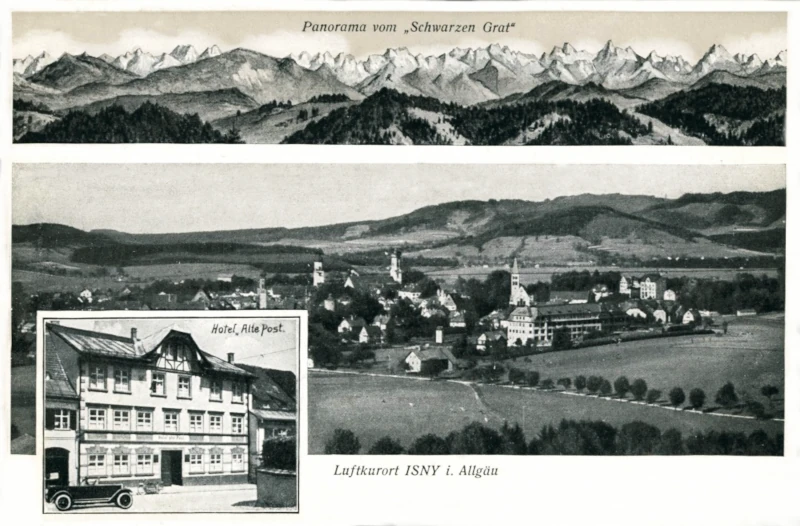 Isny_Hotel_Post_und_Panoramen_Eugen_Felle_1932_800