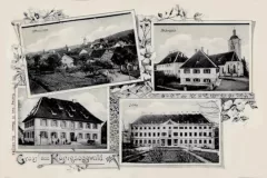 Koenigseggwald-Kirchenplatz-Schloss-Gasthaus-zum-goldenen-Loewen_1926_800