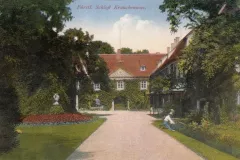 Krauchenwies Schloss mit Gärtner um 1900