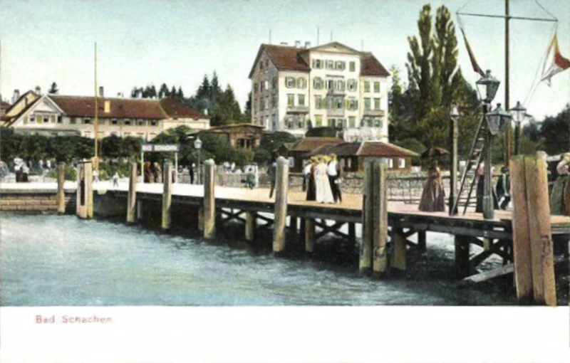 1906_Bad_Schachen_Ortspartie_mit_Steg_800