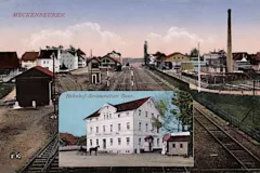 Meckenbeuren_Bahnhof-Restaurant_Baur_Ortspartie_mit_Bahngleis_1914_800