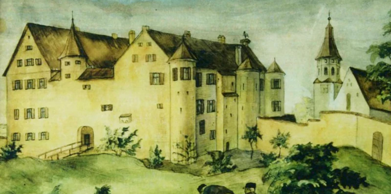 Johann_Rupert_Koegel_1836_Schloss_Neufra_Suedfluegel_1867_abgebrochen_800