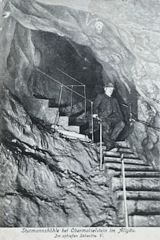 Obermaiselstein Sturmannshöhle, Im schiefen Schacht 1907