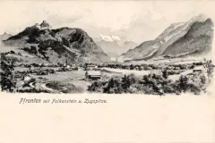 Pfronten mit Falkenstein und-Zugspitze, Eugen Felle, 1905