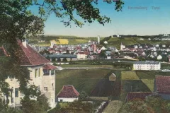 Ravensburg Blick ueber die Felder auf die Stadt Feldpost 1915