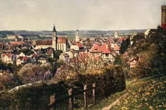Ravensburg Seitlicher Bergblick zum Ort 1923