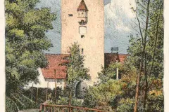 Ravensburg Obertor, gezeichnet von Eugen Felle, Isny (1839-1934)