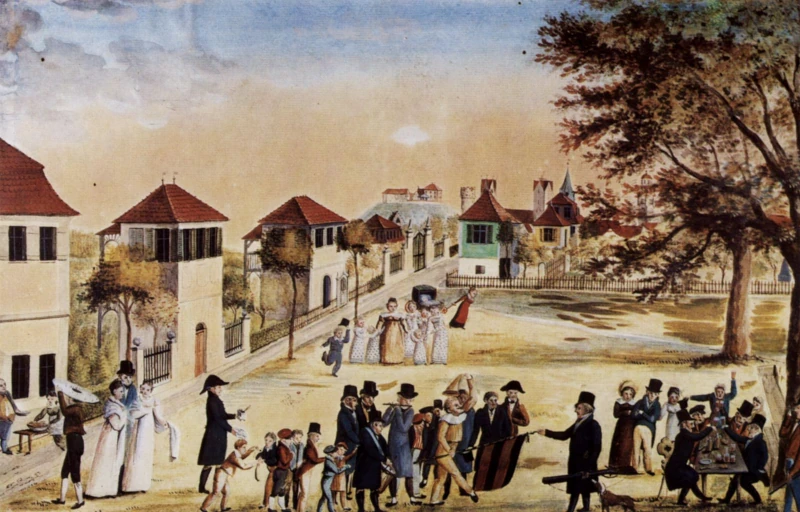 Ravensburg_Scheibenschiessen_auf_der_Kuppelnau_von_Edinger_Gottlob_Johann_1821_800