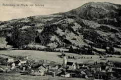 Rettenberg, Pfarrkirche St. Stephan und Grünten 1921