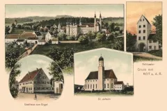 Gruss aus Rot an der Rot, Ansichtskarte von Eugen Felle, 1906