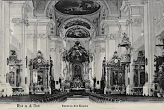 Rot an der Rot, Kirche innen, 1913