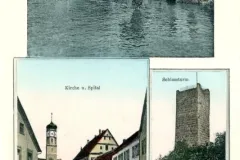 Schelklingen_Partie_an_der_Ach_Kirche_Spital_und_Schlossturm_um_1910_800h