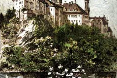 Schloss von der Donau her (coloriert)