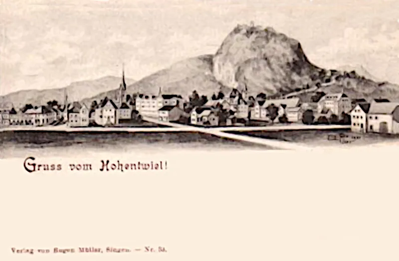 Singen, Gruss vom Hohentwiel, Eugen Felle 1903