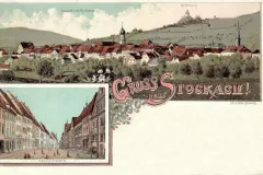 Gruss aus Stockach Hauptstrasse Nellenburg Kuechlesberg 1897