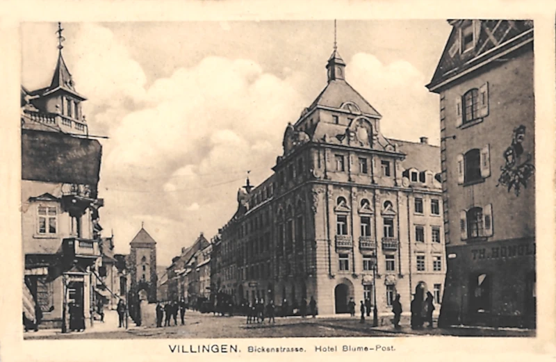 Villingen_Bickenstrasse_Hotel_Post_um_1900_800