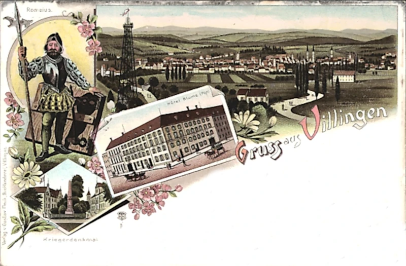Villingen_Hotel_Blume_Kriegerdenkmal_Romeius_1898_800