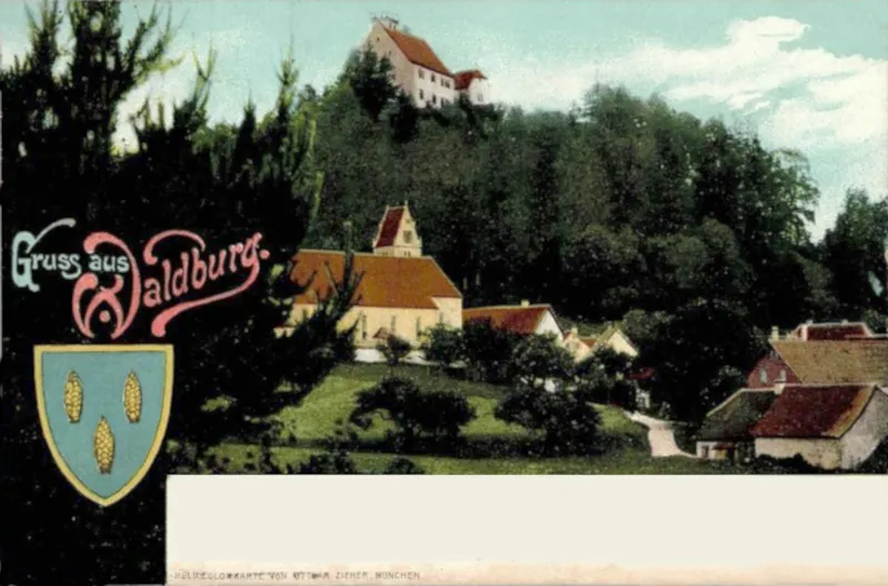 Gruss aus Waldburg, Heliochromcolorkarte 1906
