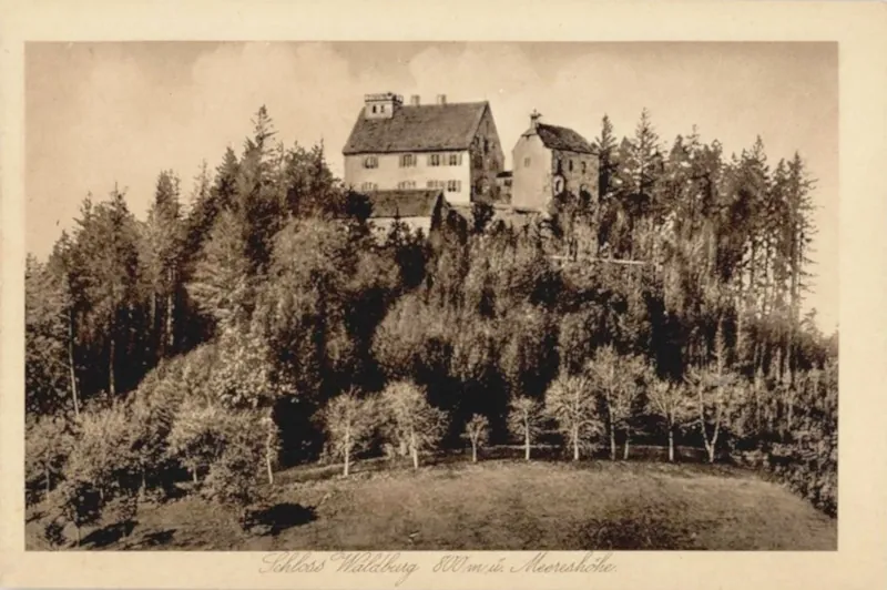Schloss Waldburg Karte von Albert Ulrich um 1920