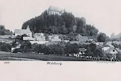 Waldburg, Gesamtansicht mit Kirche um 1900
