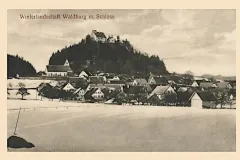 Waldburg mit Schloss, Winterlandschaft 1915