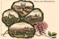 Weingarten_Kloster_Schloessle_Kaserne_und_Kirche_Kleeblatt_1906_800