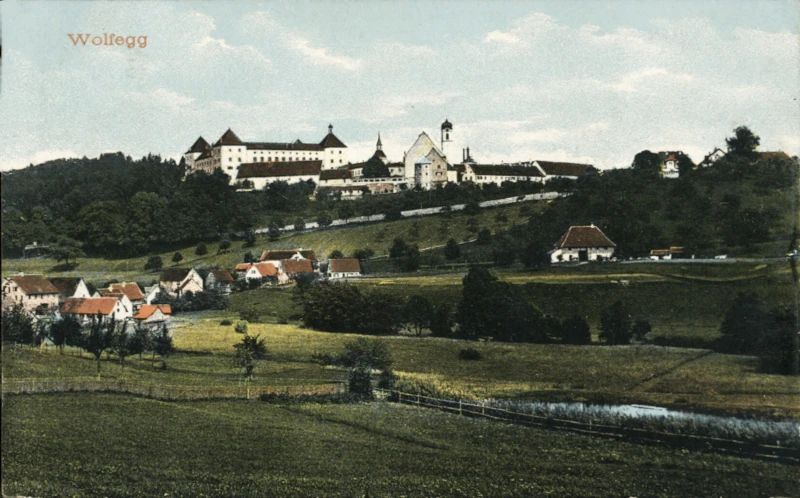 Schloss Wolfegg mit Umgebung um 1910