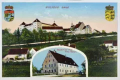 Wolfegg: Schloss und Gasthaus Post um 1915