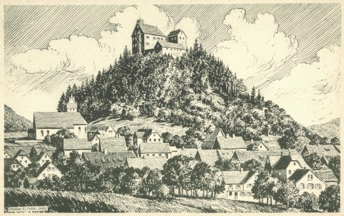 Schloss Waldburg, Postkarte