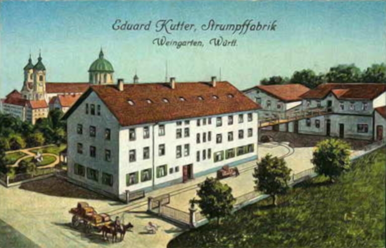 Weingarten, Strumpffabrik Kutter und Basilika