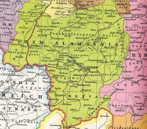 Karte Herzogtum Alamannia